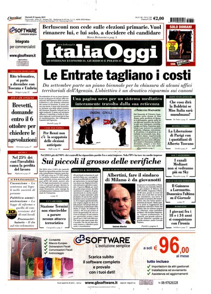 Italia oggi : quotidiano di economia finanza e politica